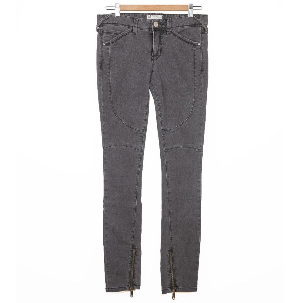 Free People Biker Skinny Jeans – Washed Black, Women’s Size 28